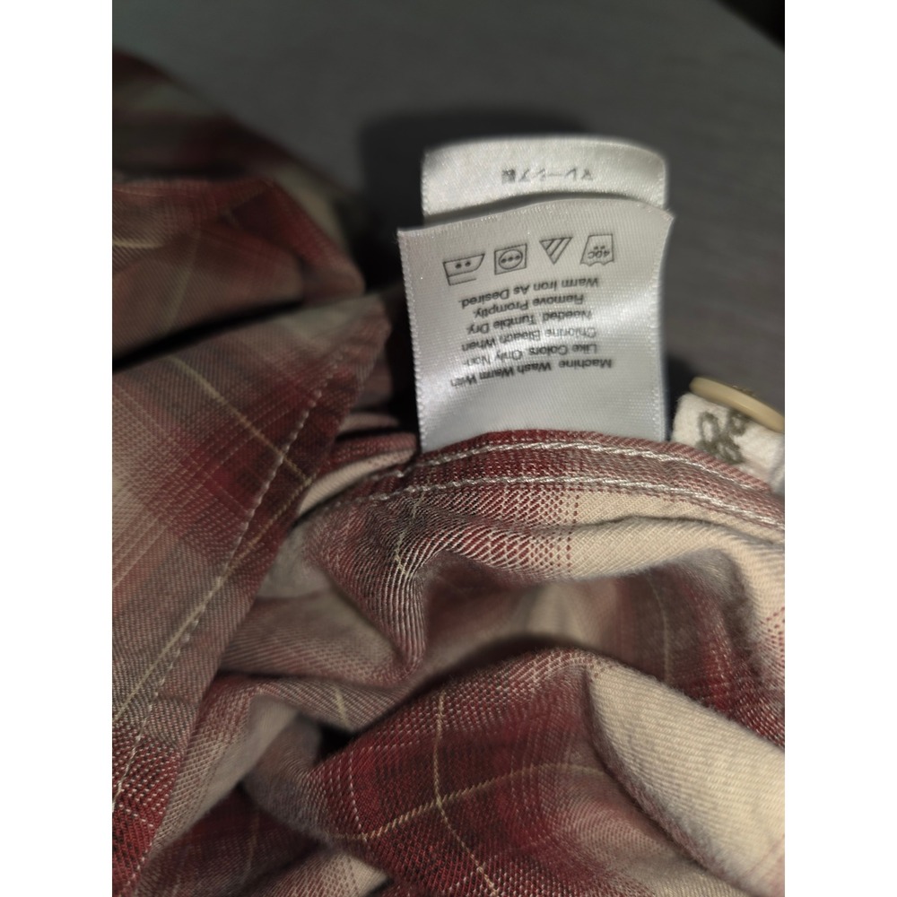 Eddie Bauer Mens XL Red Tan Plaid Cotton Long Sleeve Button Down Outdoor Shirt‎ - Picture 5 of 7